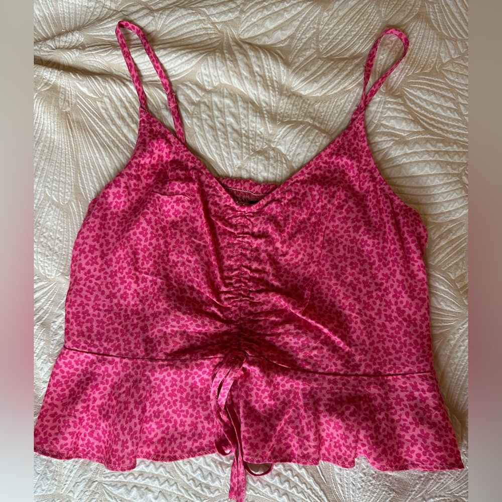 Pink Floral Tie Cami 🌸